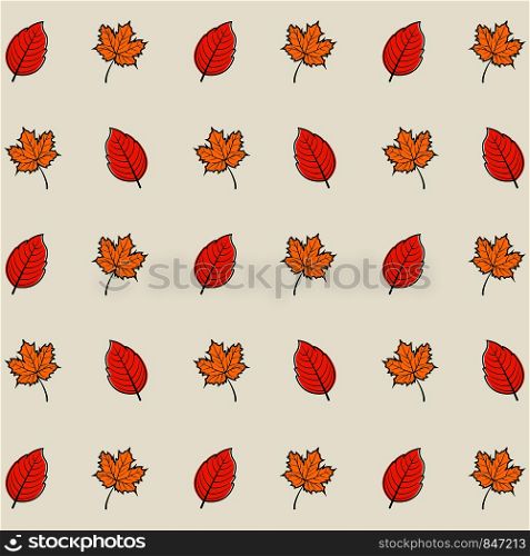 Pattern background autumn leaves. Autumn leaves in a row. Eps10. Pattern background autumn leaves. Autumn leaves in a row