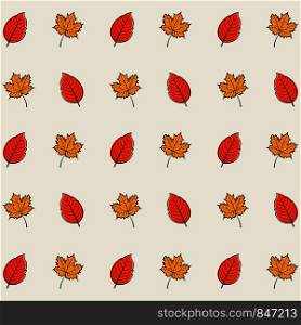 Pattern background autumn leaves. Autumn leaves in a row. Eps10. Pattern background autumn leaves. Autumn leaves in a row