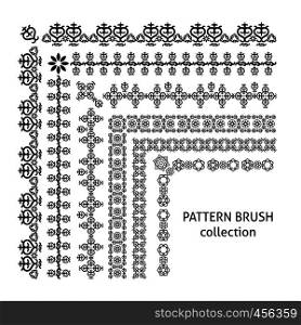 Pattern brush collection arabic style. Vector illustration. Pattern brush collection arabic style