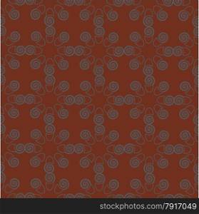 Pattern composed of unusual repetitive gray shapes on brown background