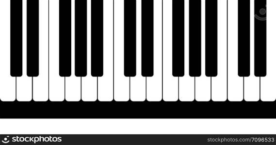 Pattern from Black and White Piano Keys. Vector Illustration