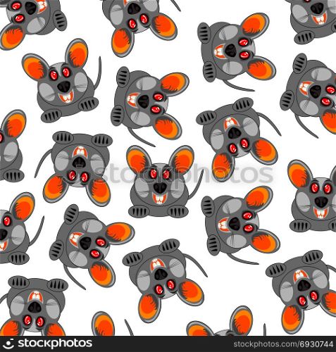 Pattern from rats. Much rats on white background is insulated