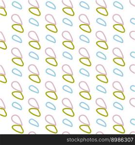 Pattern of abstract geometric shapes spring colors. Vector flat illustration. Seamless pattern. Packaging design. Ovals.. Pattern of abstract geometric shapes spring colors