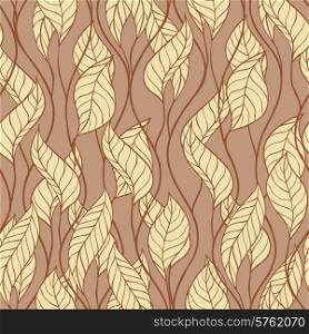 Pattern of autumn macro swirl leaves. Vector background.. Pattern of autumn macro swirl leaves. Vector background