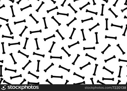 Pattern of bone for dog. Seamless pattern of bones. Wallpaper for print. Background of cartoon puppy. Illustration for canine food, cute biscuit and fabric decoration. Vector.. Pattern of bone for dog. Seamless pattern of bones. Wallpaper for print. Background of cartoon puppy. Illustration for canine food, cute biscuit and fabric decoration. Vector