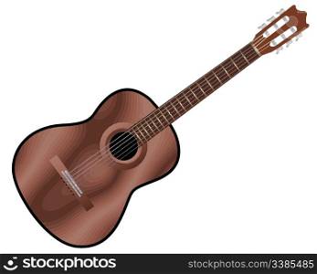 Pattern of color acoustic guitar for design use