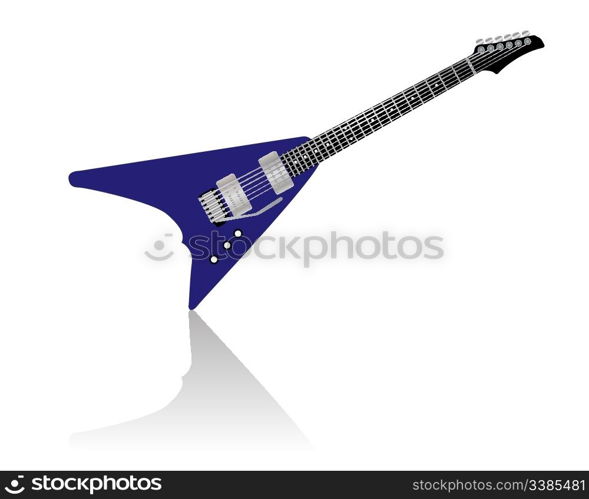 Pattern of color electric guitar for design use