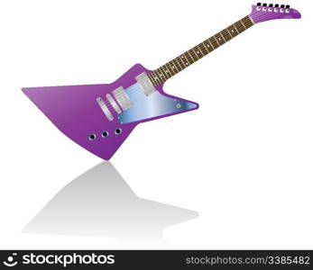 Pattern of color electric guitar for design use