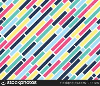 Pattern of colorful square shape and geometric on white background - Vector illustration