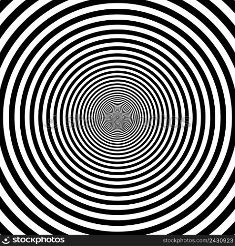pattern of decreasing circles, the effect of the tunnel tending to infinity and circles on the water, vector coloring Zebra