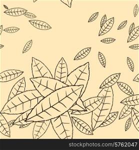 Pattern of fly leaves. Vector seamless background.. Pattern of fly leaves. Vector seamless background