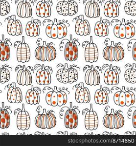 Pattern of pumpkins for Thanksgiving vector illustration . Pattern of pumpkins for Thanksgiving 