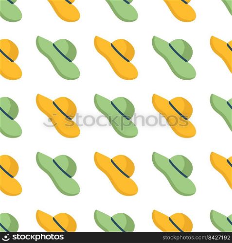 Pattern of their yellow and green hat for the web. Vector isolated image for use in print or web design. Pattern of their yellow and green hat for the web