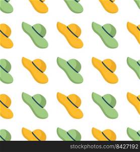 Pattern of their yellow and green hat for the web. Vector isolated image for use in print or web design. Pattern of their yellow and green hat for the web
