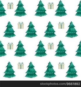 Pattern on new year theme Royalty Free Vector Image