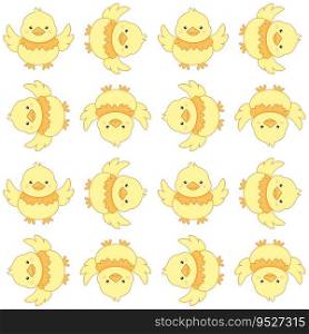 Pattern seamless chicken duck vegan day pattern . Vector illustration . Pattern seamless chicken duck vegan day  . Vector 