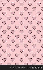 Pattern seamless heart abstract background. Repeated hearts. Cute seamless pattern. Endless romantic print. Vector illustration