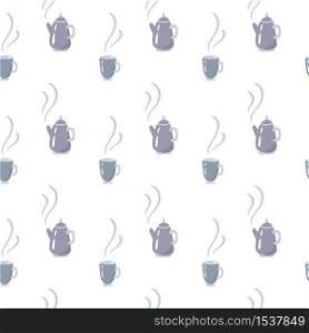 Pattern seamless teapot. Kettle with steam. Vector hand drawn doodle background. Can use for textile, package, wallpaper.. Pattern seamless teapot. Kettle with steam. Vector hand drawn doodle background. Can use for textile, package, wallpaper