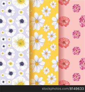 pattern seamless with spring bright concept design watercolor illustration
