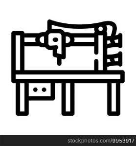 pattern sewing machine line icon vector. pattern sewing machine sign. isolated contour symbol black illustration. pattern sewing machine line icon vector illustration