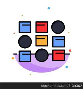 Pattern, System, Data Science, Pattern System Abstract Flat Color Icon Template