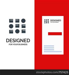 Pattern, System, Data Science, Pattern System Grey Logo Design and Business Card Template