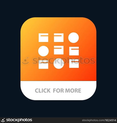 Pattern, System, Data Science, Pattern System Mobile App Button. Android and IOS Glyph Version