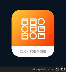 Pattern, System, Data Science, Pattern System Mobile App Button. Android and IOS Line Version
