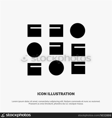 Pattern, System, Data Science, Pattern System solid Glyph Icon vector