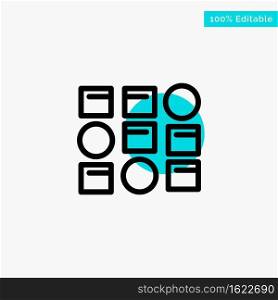 Pattern, System, Data Science, Pattern System turquoise highlight circle point Vector icon