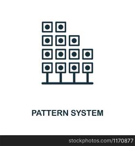 Pattern System icon. Monochrome style design from big data collection. UI. Pixel perfect simple pictogram pattern system icon. Web design, apps, software, print usage.. Pattern System icon. Monochrome style design from big data icon collection. UI. Pixel perfect simple pictogram pattern system icon. Web design, apps, software, print usage.