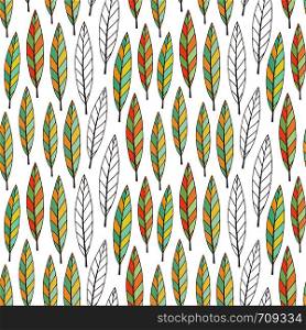 Pattern with bright autumn leaves. Seasonal seamless background. Vector illustration.. Pattern with bright autumn leaves. Seasonal seamless background. Vector illustration