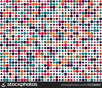 Pattern with colorful circles, seamless vector background