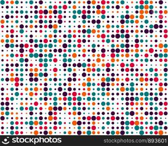 Pattern with colorful circles, seamless vector background