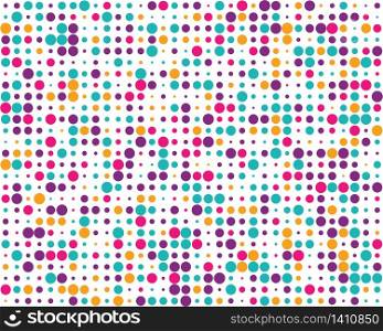 Pattern with colorful dots, Seamless vector background