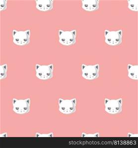 pattern with cute cat.