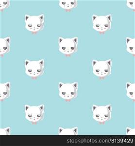 pattern with cute cat. 