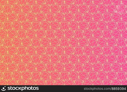 Pattern with geometric elements in pink gold tones gradient abstract background Vector for design