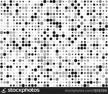 Pattern with gray circles, seamless vector background