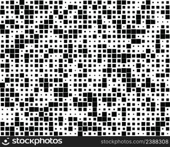 Pattern with random squares of different sizes, seamless background