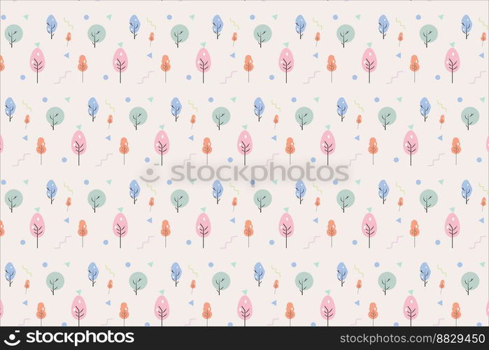 pattern with simple tree elements abstract pattern vector background for design illustration