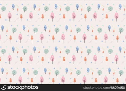 pattern with simple tree elements abstract pattern vector background for design illustration