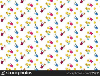 pattern with the image of cocktails, simple design