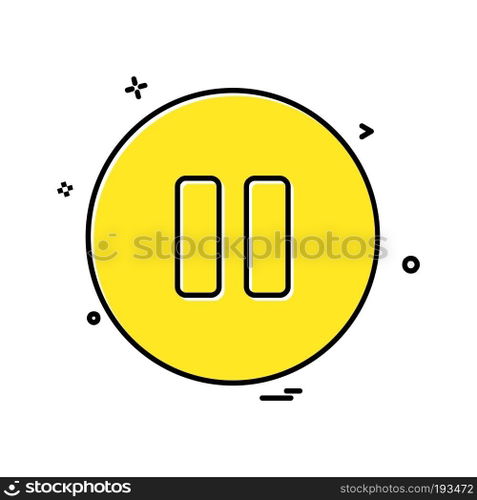 Pause button icon design vector