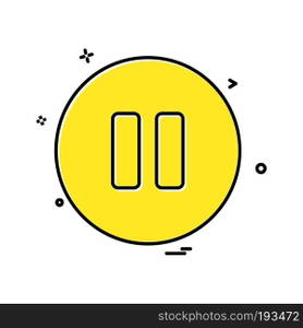 Pause button icon design vector