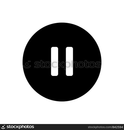Pause button Icon Vector Design Illustration