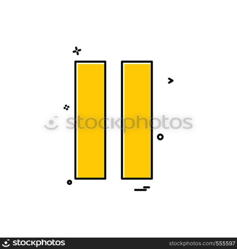 Pause icon design vector