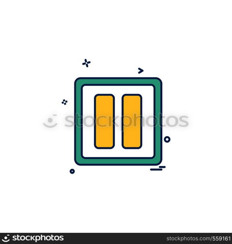 Pause icon design vector