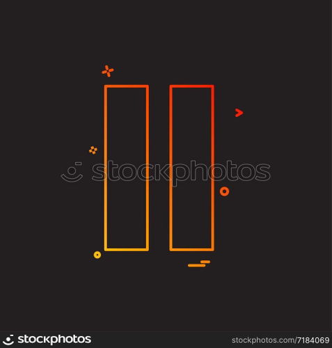 Pause icon design vector 