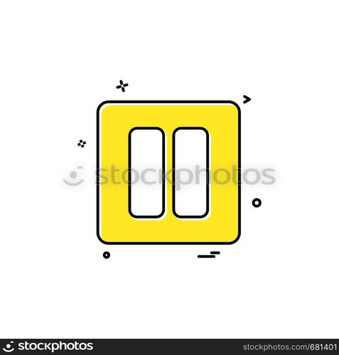 pause media player icon vector design